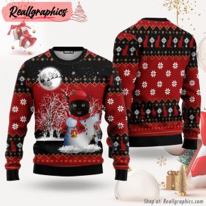 snowman-cat-ugly-christmas-sweater-for-men-women