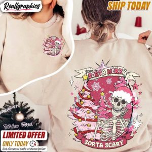 sorta-merry-sorta-scary-funny-christmas-shirt-cute-spooky-season-hoodie-crewneck-sweatshirt-1