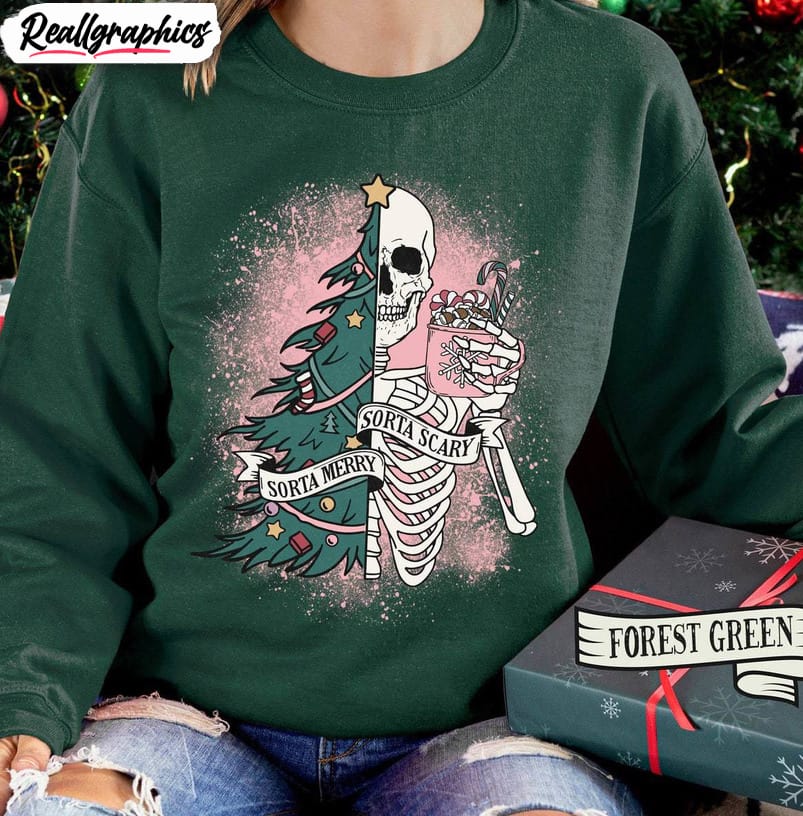 sorta-merry-sorta-scary-funny-shirt-christmas-trendy-crewneck-sweatshirt-sweater-2