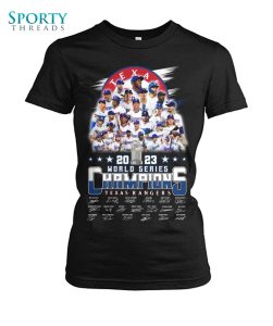 texas rangers 2023 world series champions player signature t-shirt
