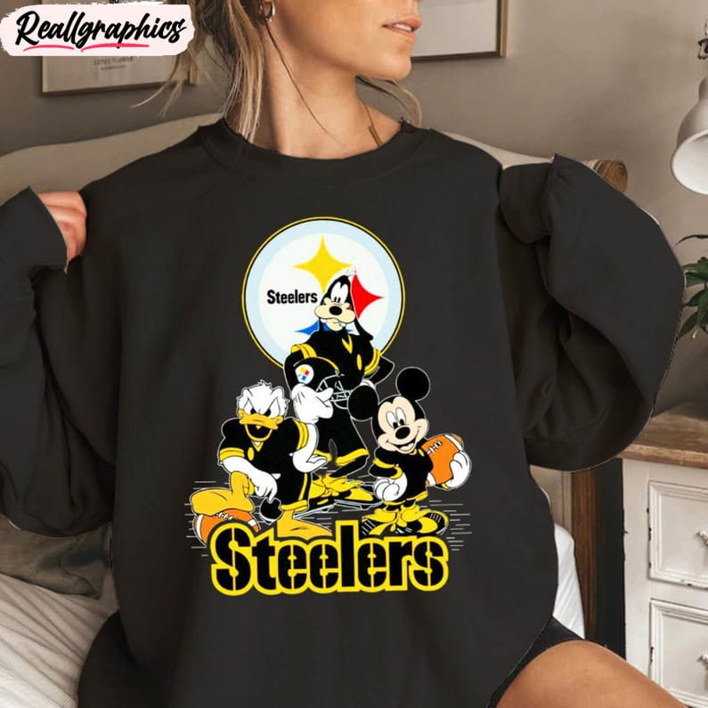 vintage pittsburgh mickey disney shirt, nfl football tee unisex hoodie