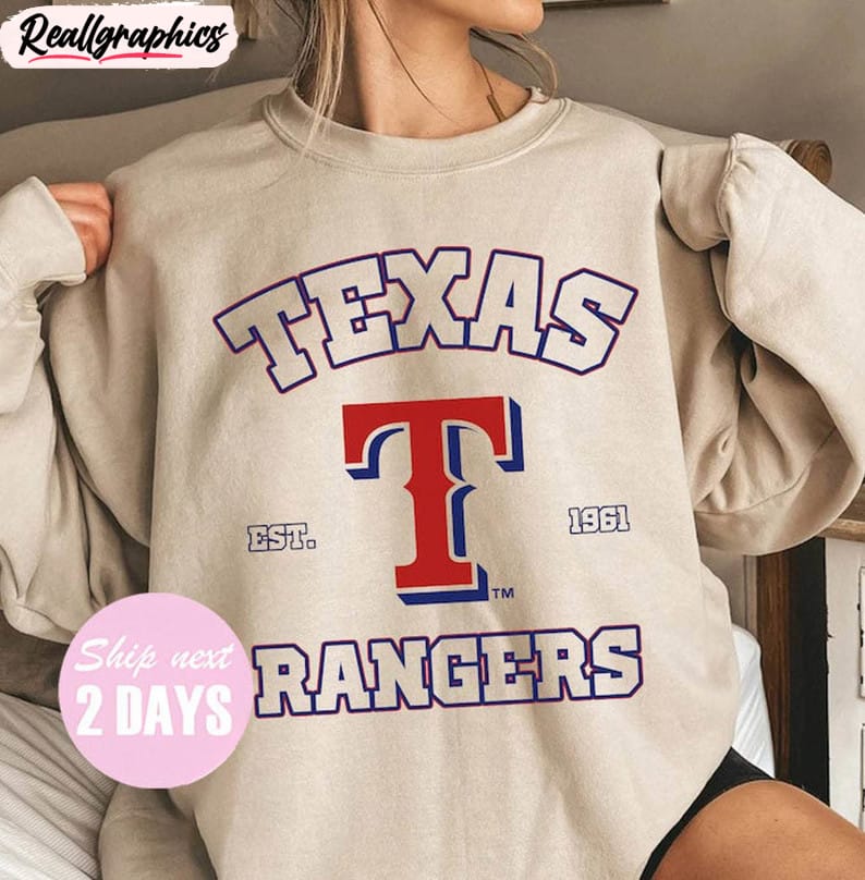 vintage texas baseball est 1961 shirt, rangers baseball unisex hoodie long sleeve