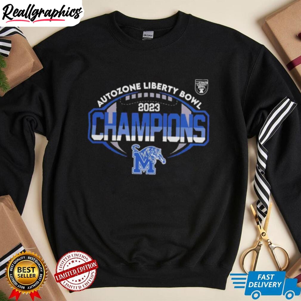 autozone liberty bowl champions memphis tigers logo shir