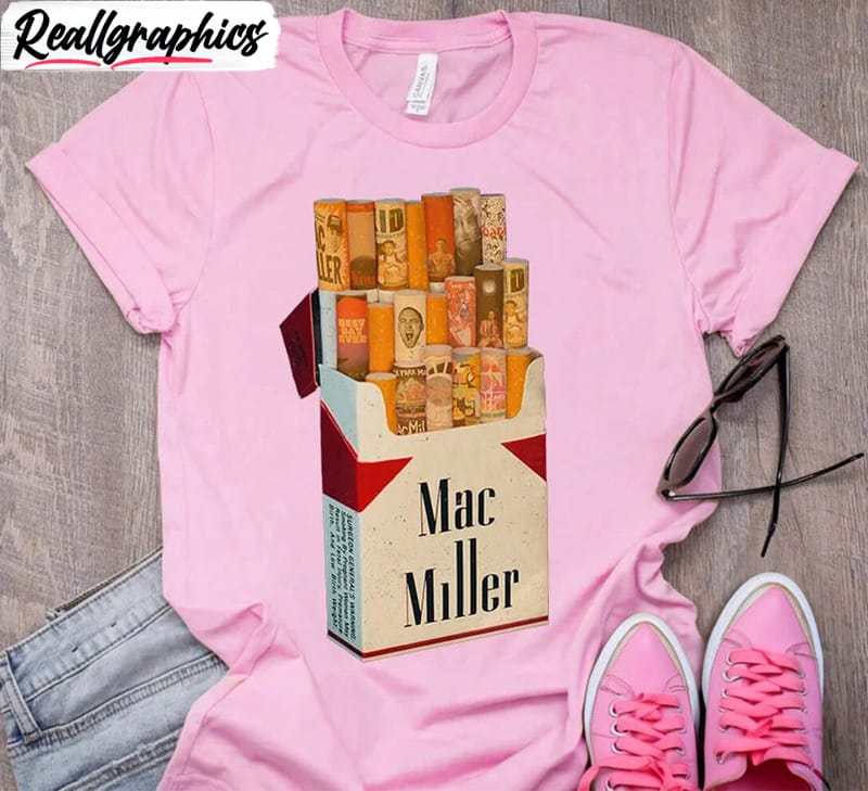 awesome mac miller cigarette box vintage t shirt, mac miller cute sweatshirt hoodie