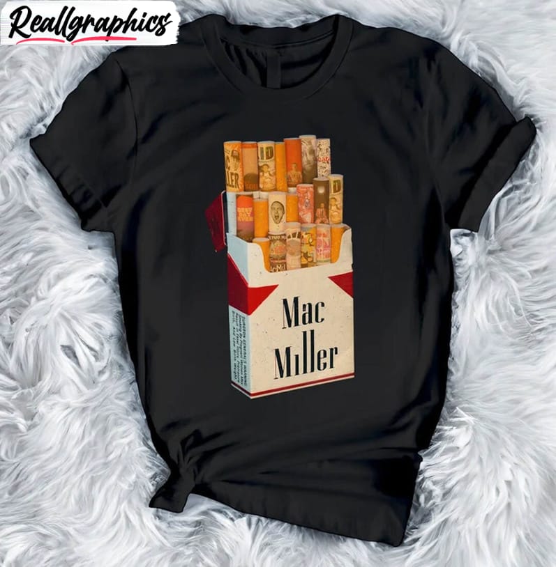 awesome mac miller cigarette box vintage t shirt, mac miller cute sweatshirt hoodie