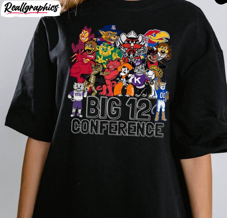 big 12 conference shirt, big twelve college mascot shirt, hoodie