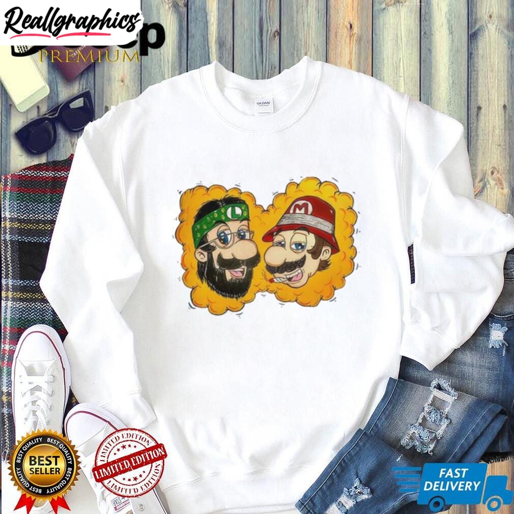 cheech and chong mario bros t shirt