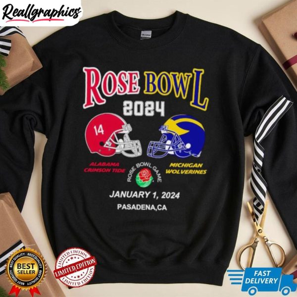 new-rose-bowl-2024-alabama-crimson-tide-vs-michigan-wolverines-january-1-shirt-2