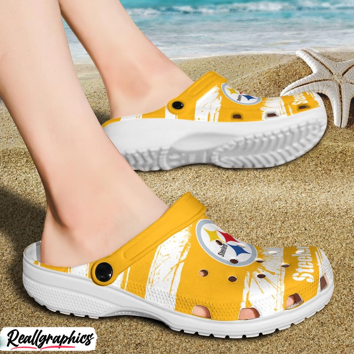 pittsburgh steelers ink splash crocs shoes, pittsburgh steelers merch