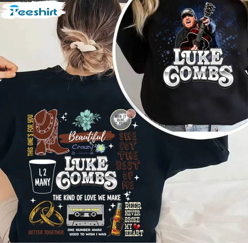 vintage luke combs world tour shirt, luke combs bullhead sweatshirt tank top