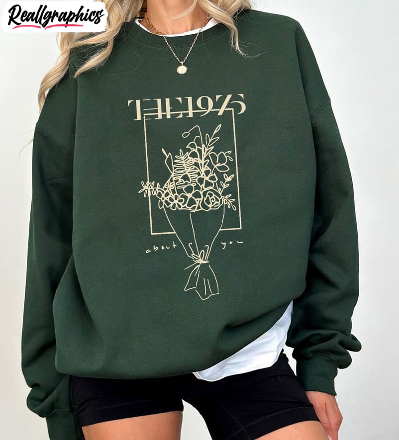 vintage the 1975 about you flower art sweatshirt ,the 1975 band shirt crewneck