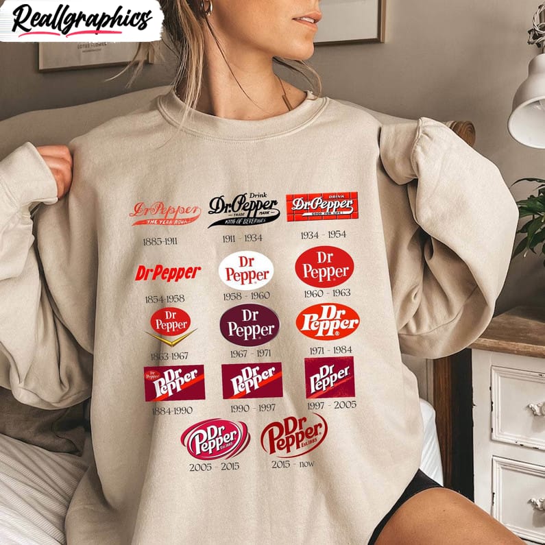 9 dr pepper logo history unisex t shirt , dr pepper funny shirt short sleeve