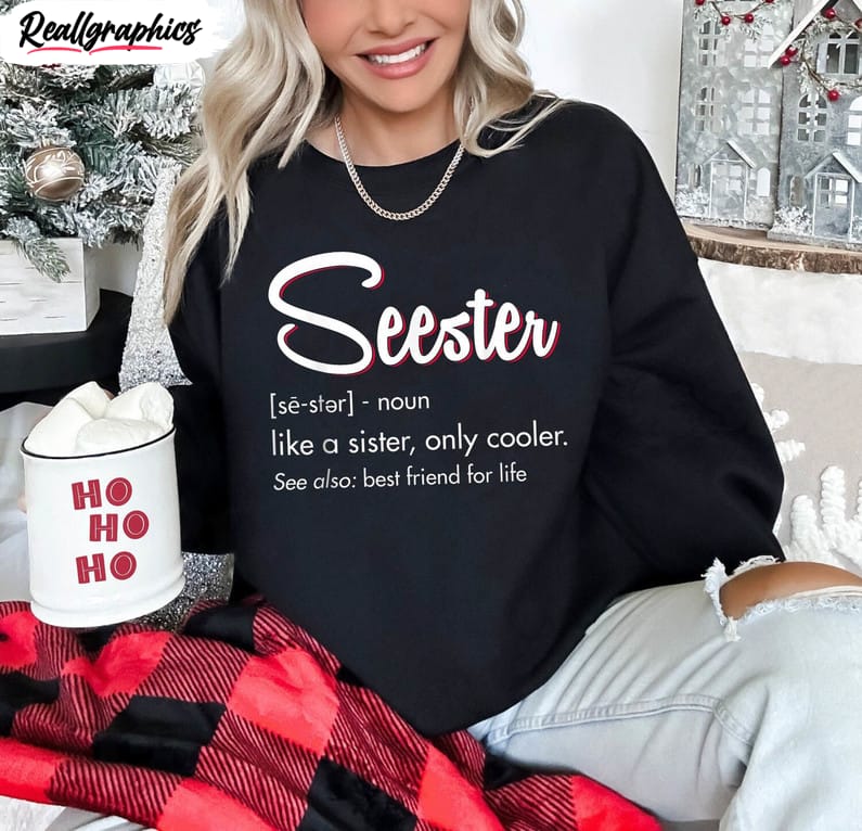 awesome seester noun shirt, limited seester definition long sleeve unisex hoodie