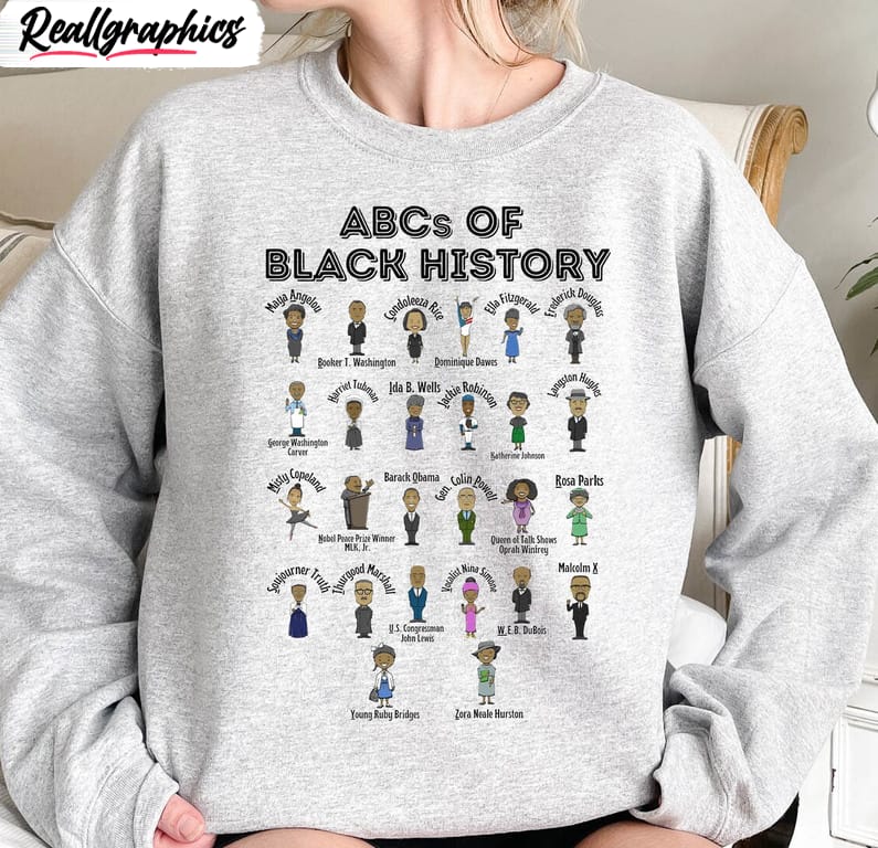 black history limited unisex hoodie, trendy abcs of black history unisex shirt