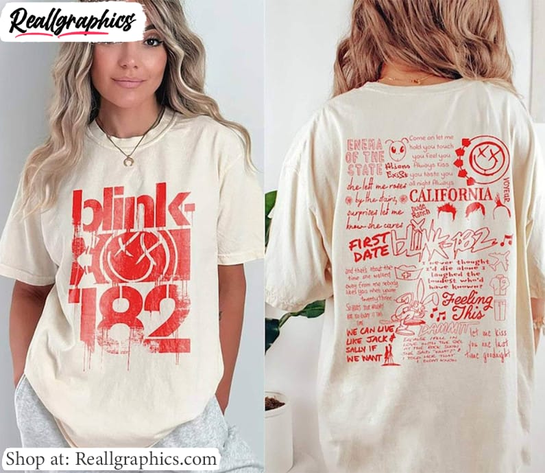 blink 182 cool design shirt, groovy rock and roll t unisex shirt, hoodie