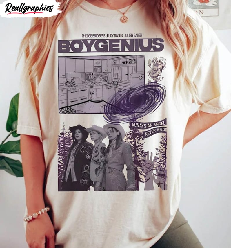 boygenius band groovy shirt, new rare reset concert tour 2024 t shirt crewneck