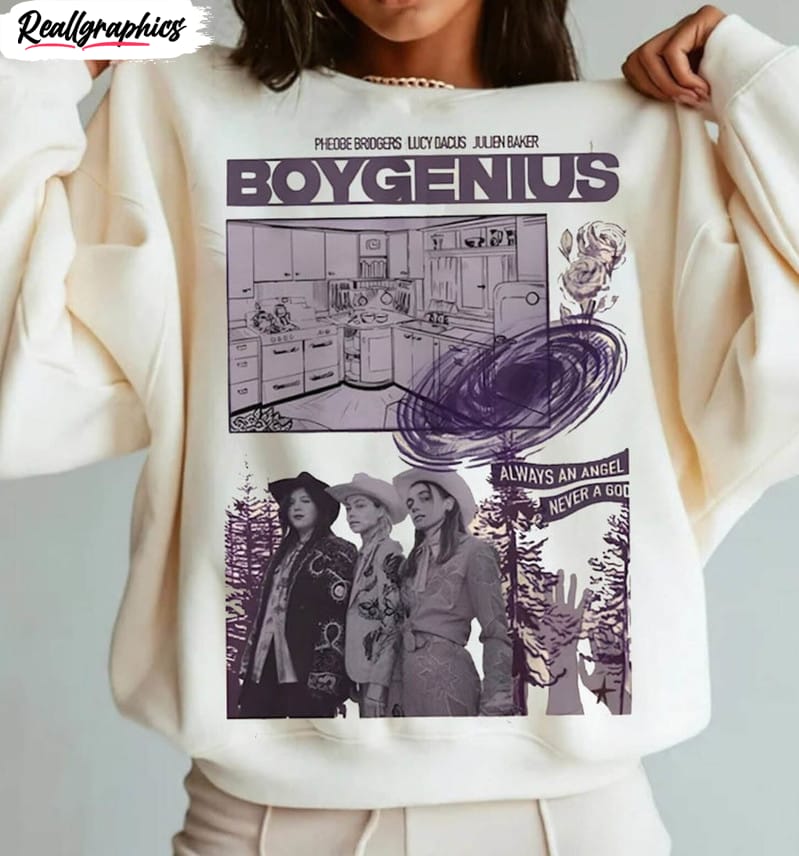 boygenius band groovy shirt, new rare reset concert tour 2024 t shirt crewneck