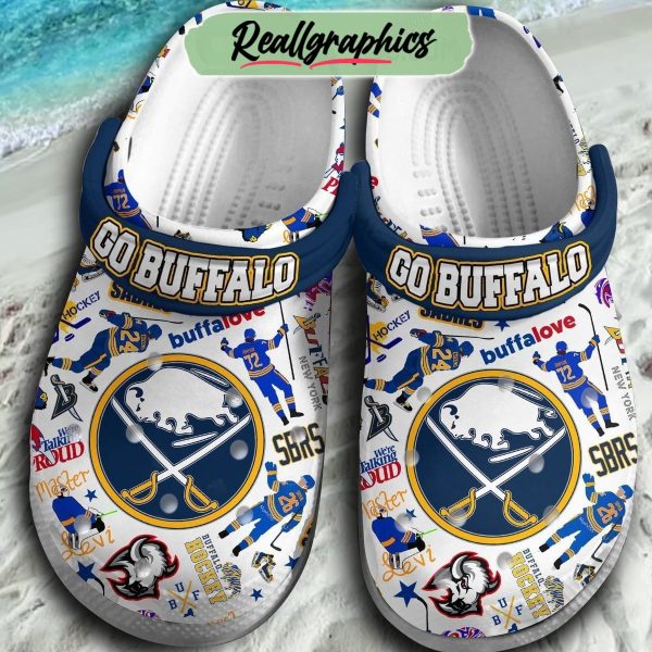 buffalo sabres go buffalo hockey 3d printed classic crocs, buffalo sabres gear