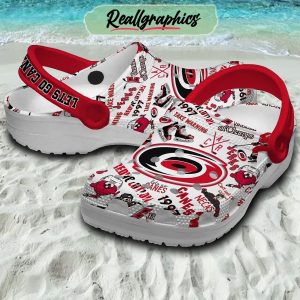 carolina hurricanes let's go canes redvolution 3d printed classic crocs, hurricanes gifts