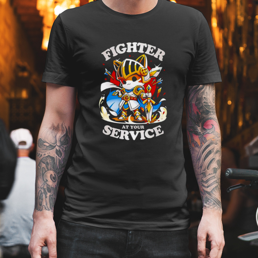 cat fighter at your service shirt