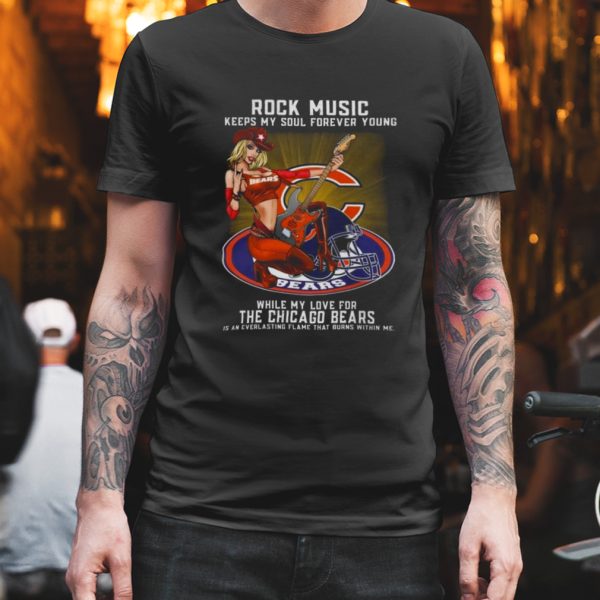 chicago bears rock music keep my soul forever young 2024 unisex shirt