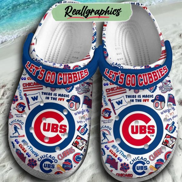 chicago cubs let's go cubbies there is magic in the ivy 3d printed classic crocs, cubs gear