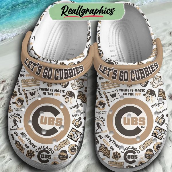 chicago cubs there is magic in the ivy go cubs go palomino styles 3d printed classic crocs, chicago cubs footwear