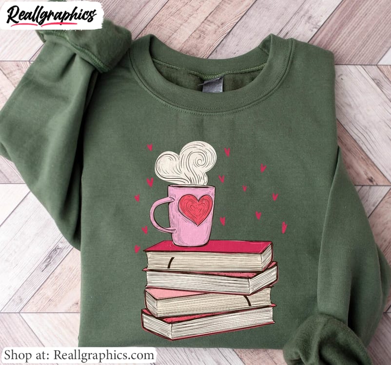 cool-design-book-coffee-love-t-shirt-all-booked-for-valentines-unisex-shirt-hoodie-3