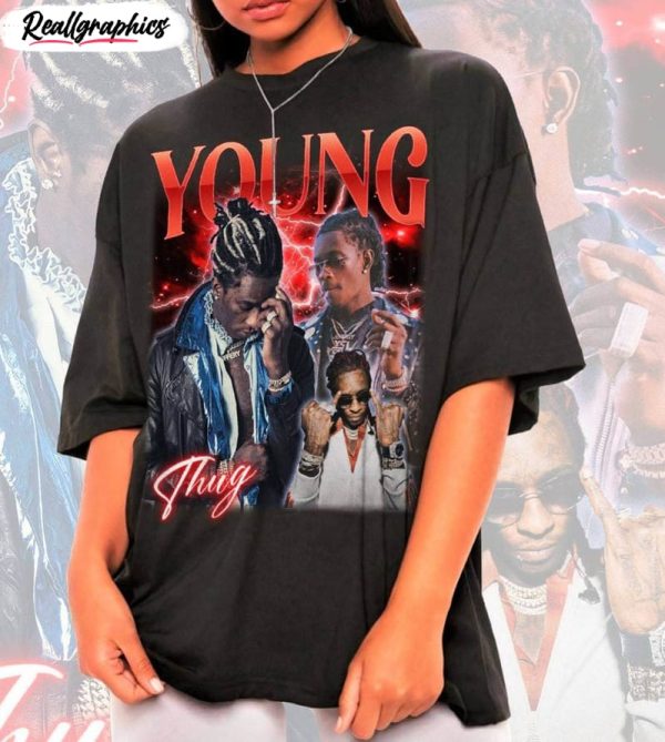 cool design young thug modern shirt, mighty crewneck unisex t shirt
