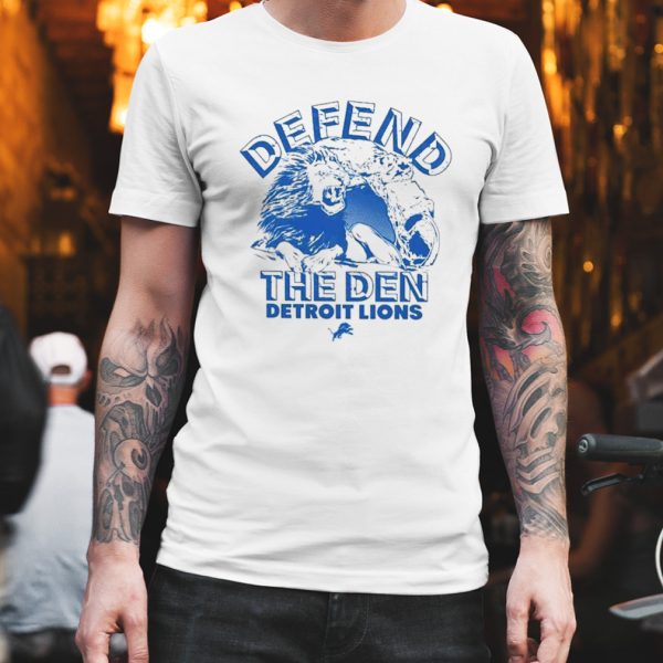 defend the den detroit lions 47 regional franklin unisex shirt
