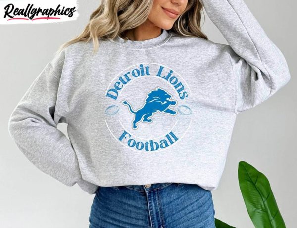 detroit lions shirt, detroit lions football inspired crewneck unisex hoodie