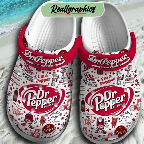 dr. pepper est 1885 i will drink dr pepper everywhere 3d printed classic crocs