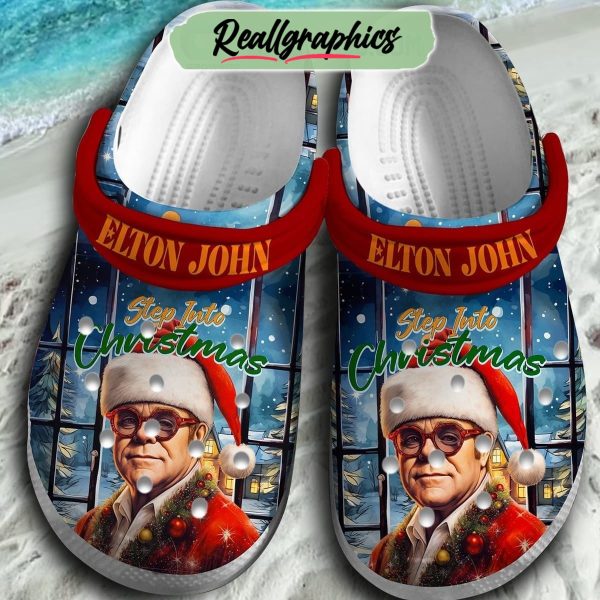 elton john step into christmas 3d printed classic crocs