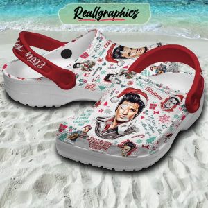 elvis presley i'll have a blue christmas without you 3d printed classic crocs