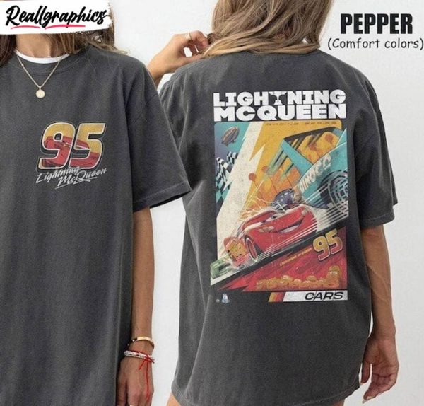 funny lightning mcqueen shirt, unique mcqueen 1977 short sleeve sweatshirt