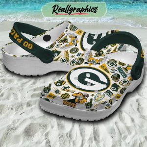 green bay packers go pack go 3d printed classic crocs, packers gifts