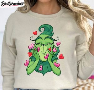 grinch's valentine shirt, funny valentine's day unisex hoodie sweatshirt crewneck