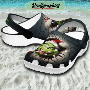 grinch smiling christmas crocs