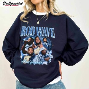 groovy rod wave shirt, creative rod wave nostalgia 2023 rap tee tops sweatshirt