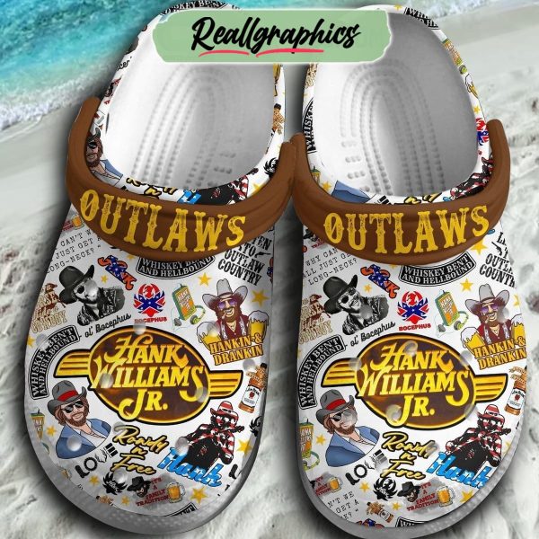 hank williams jr outlaws country whiskey bent and hellbound 3d printed classic crocs