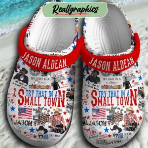 jason aldean try that in a small town crocs