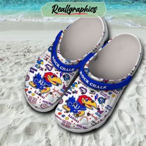 kansas jayhawks ncaa rock chalk 3d printed classic crocs, kansas jayhawks merch