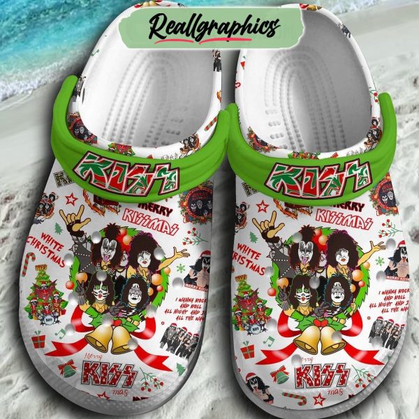 kiss i wanna rock and roll all night and jingle all the way 3d printed classic crocs