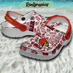 louisville cardinals the ville for life 3d printed classic crocs, louisville cardinals gifts for fans