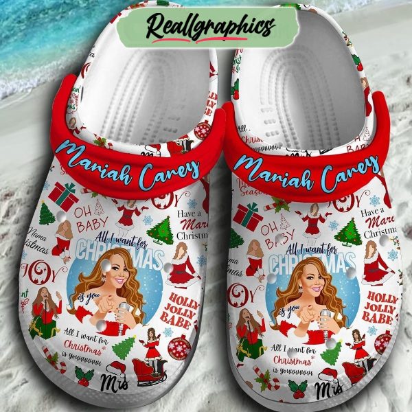 mariah carey holly jolly babe all i want for christmas is you 3d printed classic crocs