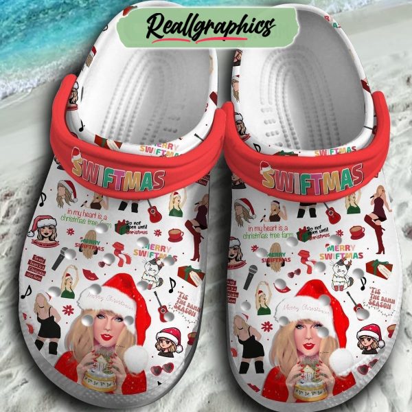 merry swiftmas in my heart is a christmas tree farm 3d printed classic crocs