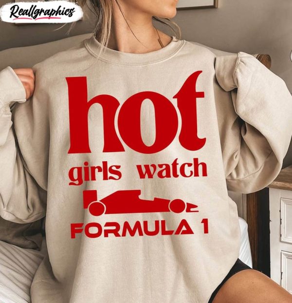 new rare f1 race wife sweatshirt , trendy hot girl watch f1 shirt unisex hoodie