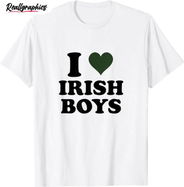 new rare i love irish boys shirt, shamrock unisex hoodie sweatshirt