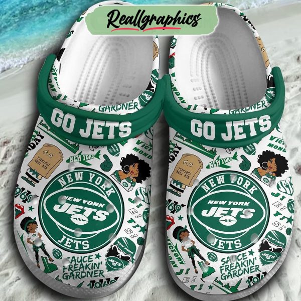 new york jets go jets victory monday 3d printed classic crocs, new york jets gifts for fans