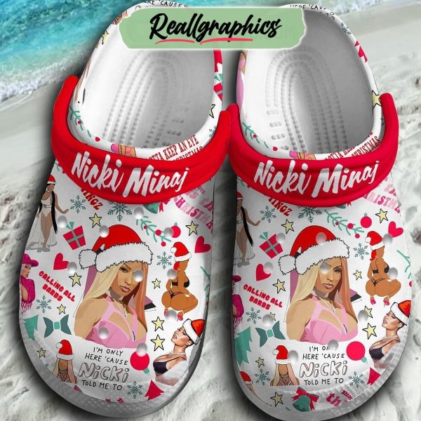 nicki minaj i'm only here because nicki told me to christmas 3d printed classic crocs